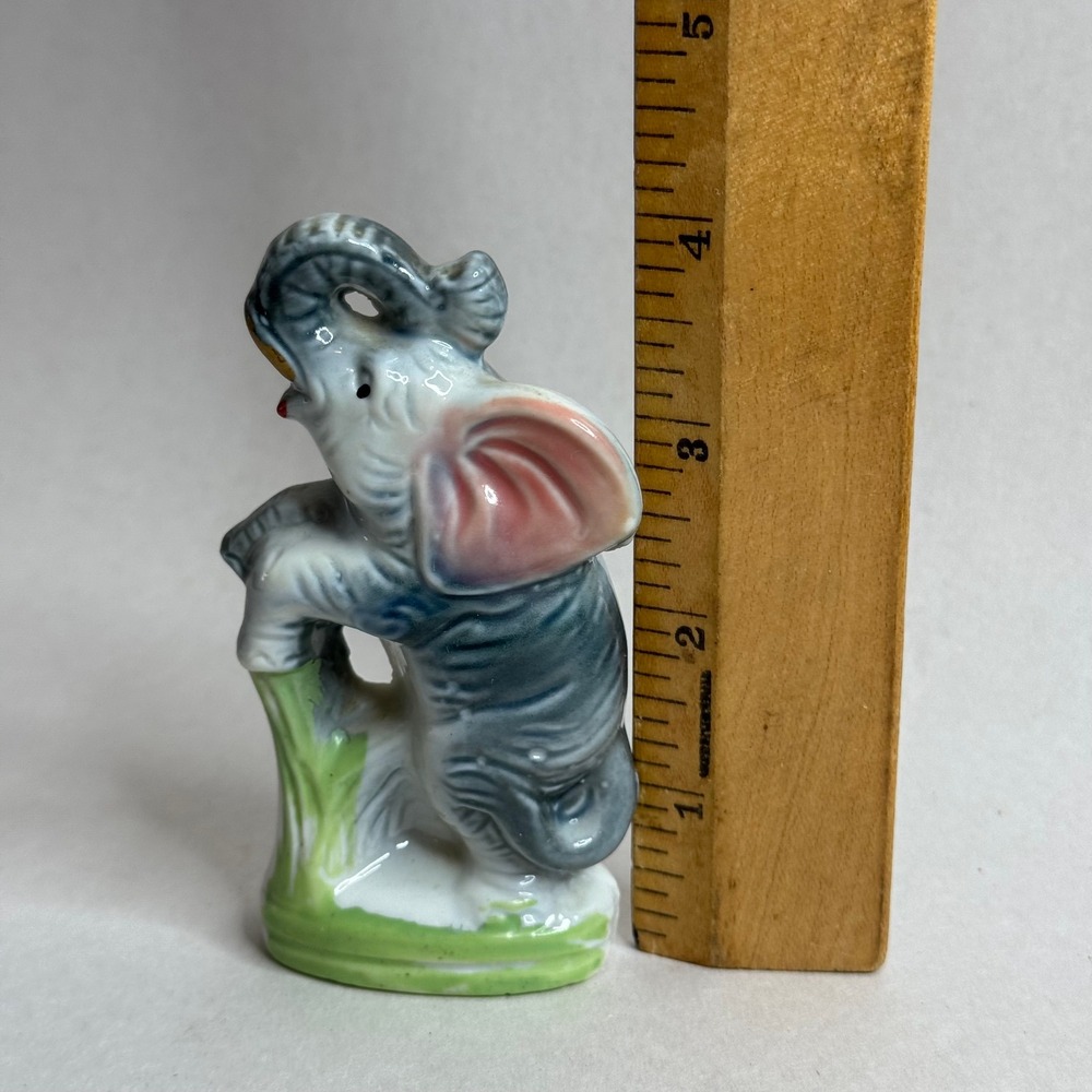 Vintage Japan Ceramic Elephant Figurine Trinket‎ Desk Decor
